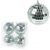 Набор елочных игрушек "Шар" (стекло), D8см, 4шт.