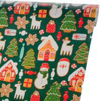 Упаковочная бумага "Пряники" в тубусе, 70 смx1 м