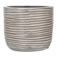 Кашпо Capi Nature Egg Planter Rib IIII Ivory, D24xH21см