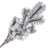 Ветка еловая искусственная (пластик), 32см