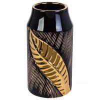 Ваза "Золотой лист" (керамика), D10,5xH20,5 см
