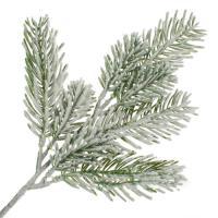 Ветка еловая заснеженная искусственная (пластик), 36 см