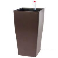Кашпо PLANTA VITA "Conic Matt espresso" с автополивом (пластик), 14х14хH26 см