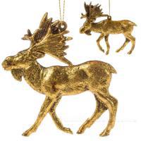 Елочная игрушка "Лось" (пластик), 10,5х11см, 11х11см, в асс.