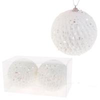 Набор елочных игрушек "Шар" (пена), D10см, 2шт.
