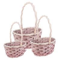 Набор корзин из ивы "Овальные", 3 шт, 30/25/20 см