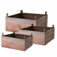Набор кашпо (дерево), 28x28xH12/15 см, 23x23xH11/14 см, 19x19xH10/13 см (3шт)