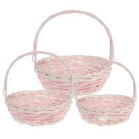 Набор корзин плетеных (ива), D46xH14/42см, D40xH13/37см, D34xH12/33см, (3 шт)