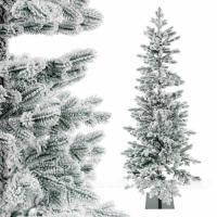 Ель искусственная заснеженная "Тикко", H155 см (ПЭ, подставка металл)