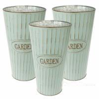 Набор вазонов (металл), D25xH39 см, D22,5xH36,5 см, D20xH35 см (3шт)