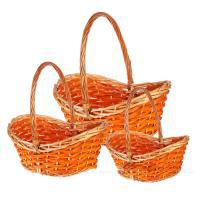 Набор корзин плетеных (ива), 44х34хН15/38см, 37х27хН14/33см, 30х21хН12/29см, 3 шт.