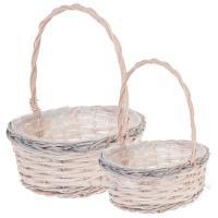Набор корзин плетеных (ива), 30х23xH12/30см, 22х18xH11/25см, 2шт.
