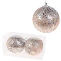 Набор елочных игрушек "Шар" (пена), D10см, 2шт.