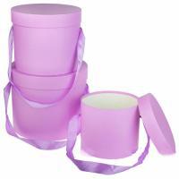 Набор коробок шляпных, D22,3хH19,5 см, D20хH17 см, D18,2хH14 см (3 шт)