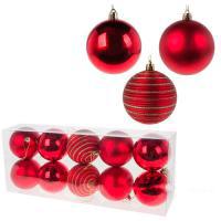 Набор елочных игрушек "Шар" (пластик), D8см, 10шт.