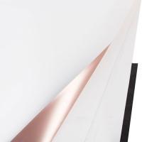 Набор двусторонней матовой пленки (цветная/розовое золото), 58х58 см, 63 mic (20шт)