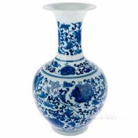 Ваза "Шинуазри Blue" (керамика), D16xH30 см