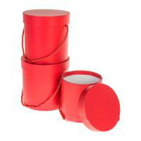 Набор коробок шляпных, D15,3xH15 см, D14xH13,5 см, D12,5xH12 см (3шт)