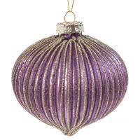 Елочная игрушка "Луковка" (стекло), D10см