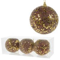 Набор елочных игрушек "Шар" (пена), D8см, 3шт.