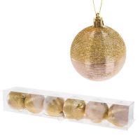 Набор елочных игрушек "Шар" (пластик), D6см, 6шт.