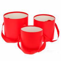 Набор коробок шляпных без крышки, D19,5xH19 см, D17,5xH17 см, D15,5xH15 см (3шт)