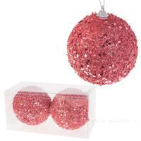 Набор елочных игрушек "Шар" (пена), D10см, 2шт.
