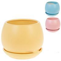 Кашпо (керамика), D15,5xH12,5 см, в асс.