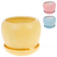 Кашпо (керамика), D12xH10 см, в асс.