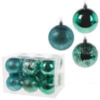 Набор елочных игрушек "Шар" (пластик), D8см, 12шт.