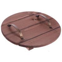 Поднос с ручками круглый (дерево), D30хН6 см