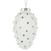 Елочная игрушка "Шишка" (стекло), D7хН12см