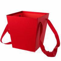 Коробка-кашпо "Трапеция" с ручкой, 17x17xH18 см