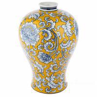 Ваза "Шинуазри Yellow"(керамика), D19xH30 см
