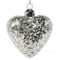 Елочная игрушка "Сердце" (стекло), D4,5хН6см