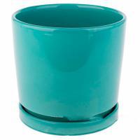 Горшок с поддоном (керамика), D14xH17 см