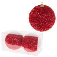 Набор елочных игрушек "Шар" (пена), D10см, 2шт.