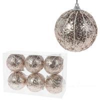 Набор елочных игрушек "Шар" (пластик), D7см, 6шт.