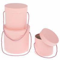 Набор коробок шляпных, D18хH17 см, D15хH14,5 см, D13хH12 см (3 шт)