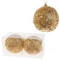 Набор елочных игрушек "Шар" (пена), D10см, 2шт.