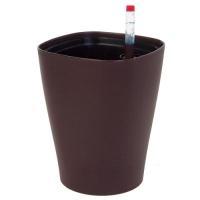 Кашпо PLANTA VITA "Crater Matt espresso" с автополивом (пластик), D15xH19 см