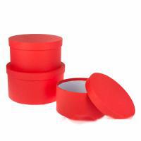 Набор коробок шляпных, D22xH11,8 см, D20xH10 см, D18xH8,8 см (3 шт)