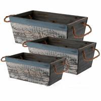 Набор кашпо с ручками (дерево), 29x17xH12 см, 26x14xH11 см, 22x11xH10 см (3шт)