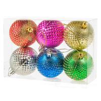 Набор елочных украшений "Шар" (пластик), D6см, 6шт.