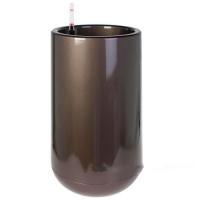 Кашпо PLANTA VITA "Jar Silk espresso" с автополивом (пластик), D34xH65,5 см