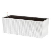 Кашпо PLANTA VITA "Balcony Twist white" с автополивом (пластик), 50х19хH19 см