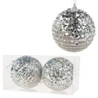 Набор елочных игрушек "Шар" (пена), D10см, 2шт.
