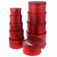 Набор коробок "Новогодняя", D28xH14 см, D13,4xH8 см (10шт)