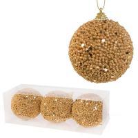 Набор елочных игрушек "Шар" (пена), D8см, 3шт.