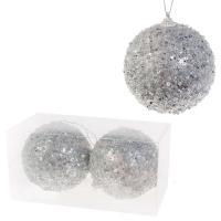 Набор елочных игрушек "Шар" (пена), D10см, 2шт.